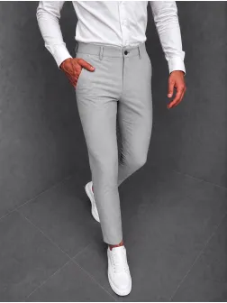 Pantaloni barbati casual gri deshis C001